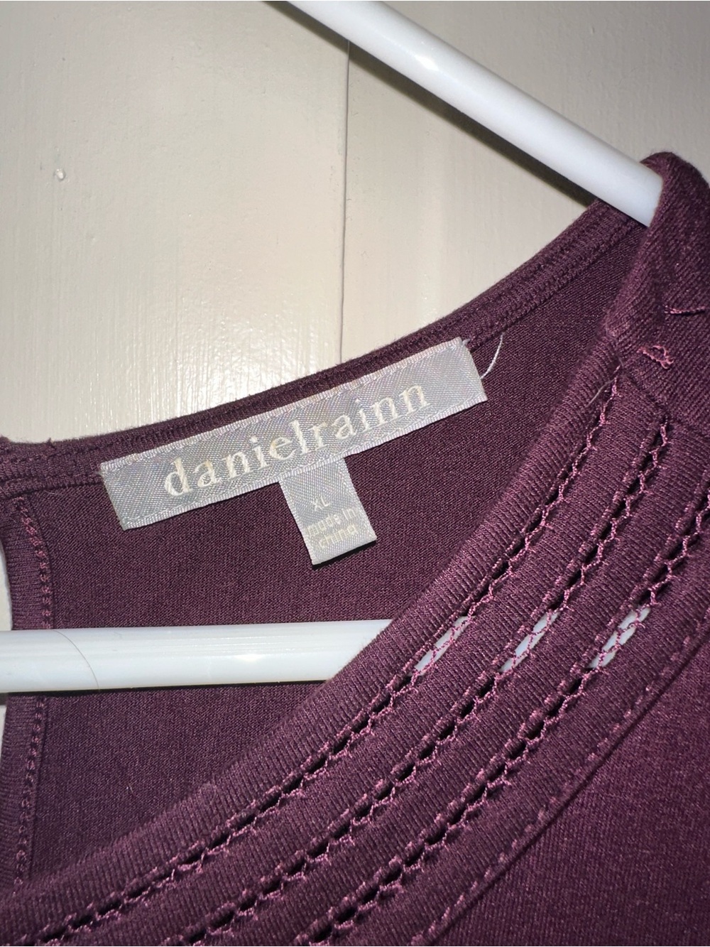 Daniel Rainn Brinn Pleated Scoop Neck Top Plum Purple XL Stitch Fix Blouse - Picture 5 of 7